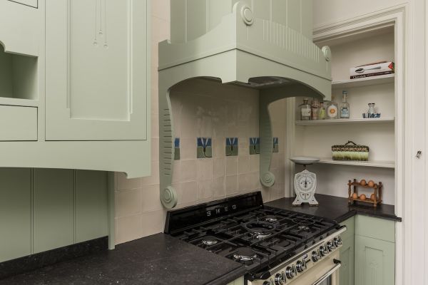 Art Nouveau keuken - Schouw met veel detaillering