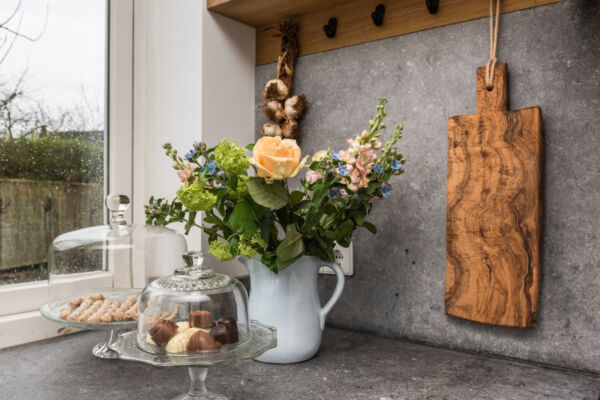 Hardstenen blad en achterwand