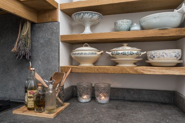 Massief eiken wandboorden